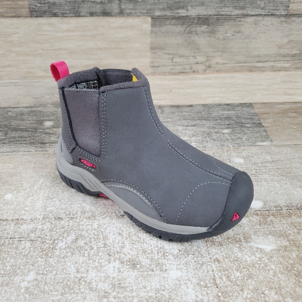 Keen Kootenay III Chelsea Boot Kids 8 Steel Gray Leather Waterproof Winter Boots